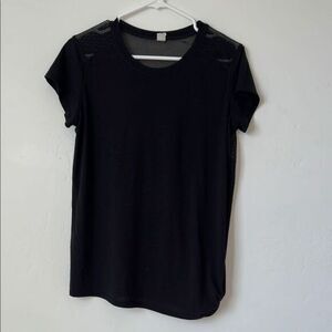 Old Navy Active Go-Dry Mesh Back T-Shirt Black Size Medium